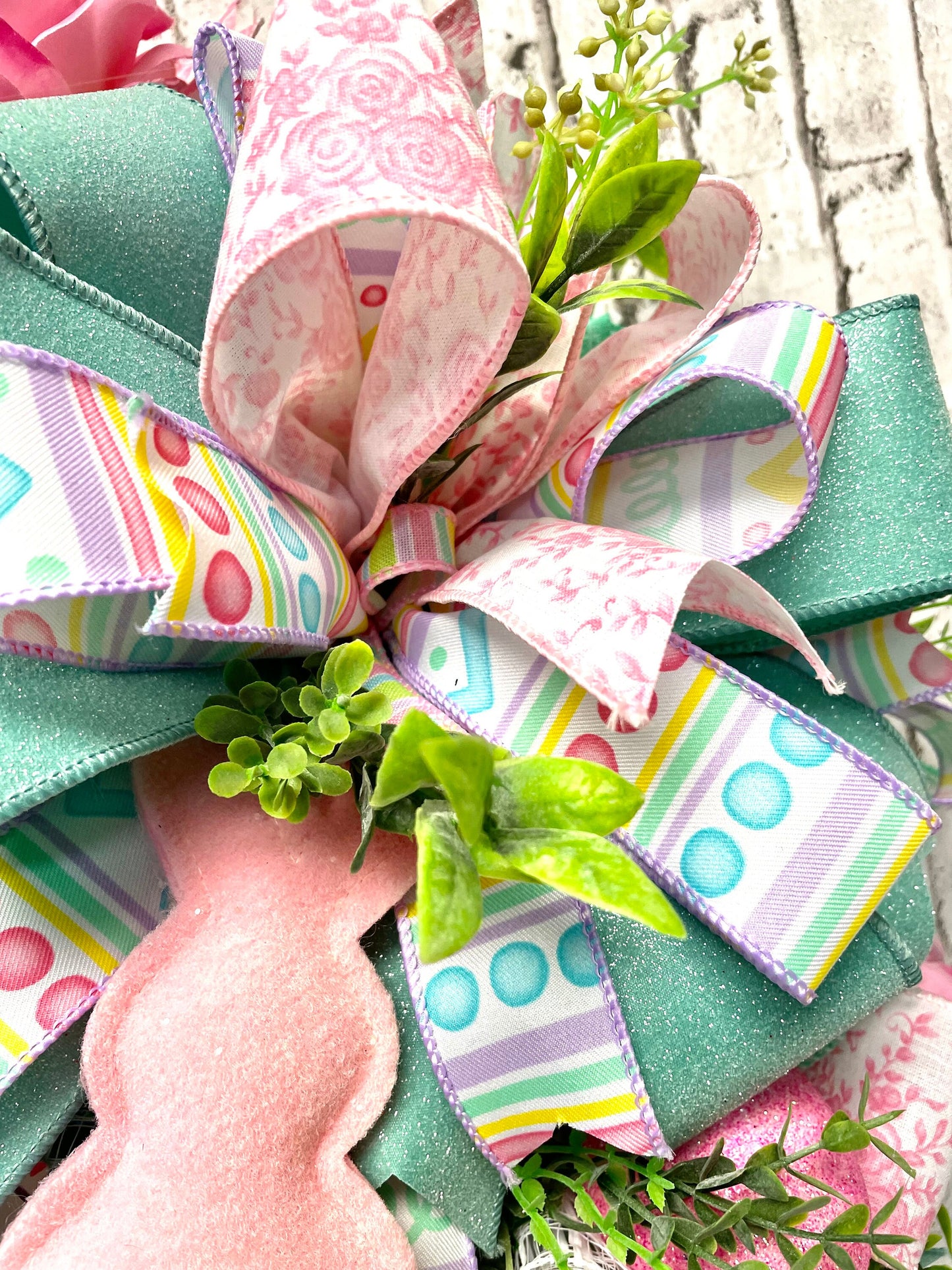 Easter wreath, Easter decor, Easter door hanger, bunny wreath,  bunny decor, bunny door hanger, housewarming gift, shipping included in pric