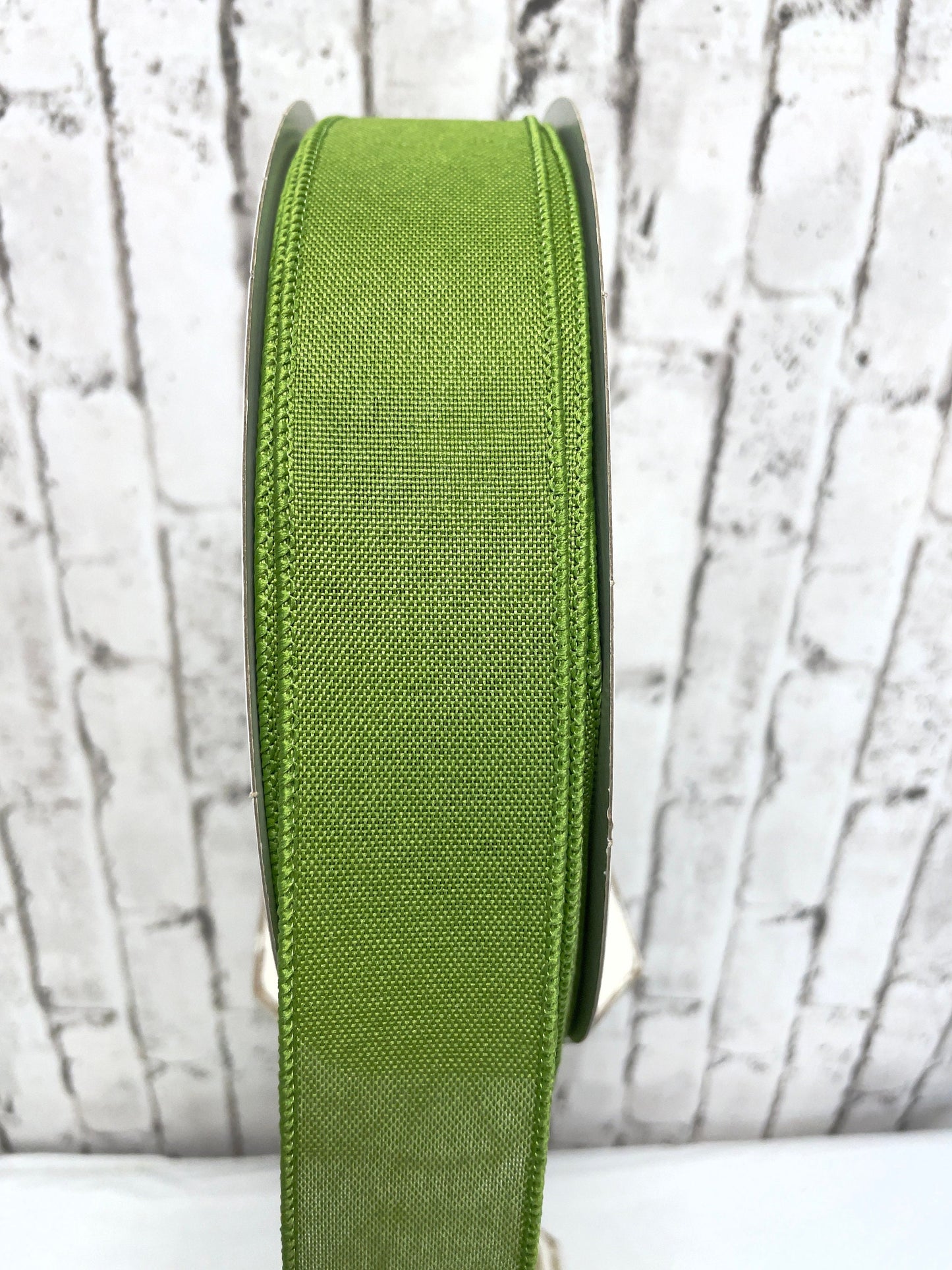 moss green faux burlap ribbon, RC5008, faux burlap ribbon, 50 yard burlap ribbon.