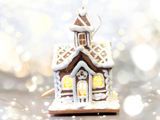 4.25” Lighted Gingerbread Ornament 3, 4416149, Wreath Embellishments