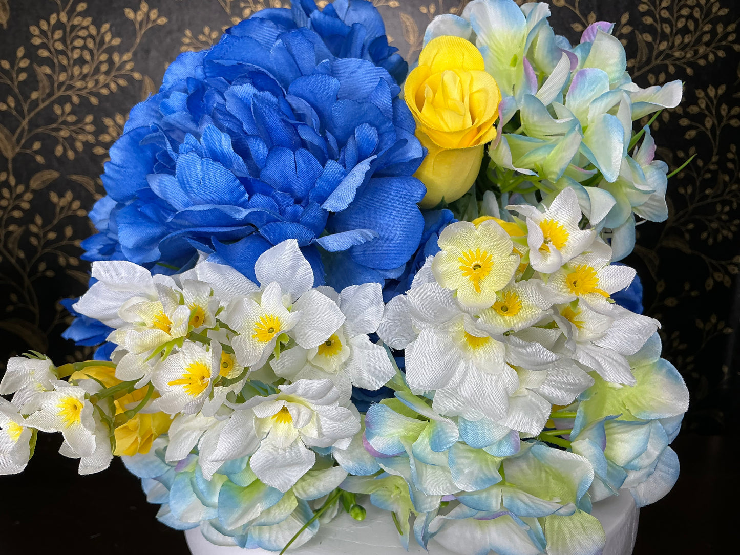 Blue/Yellow Peony Rose Bush - 85656-BLYEL