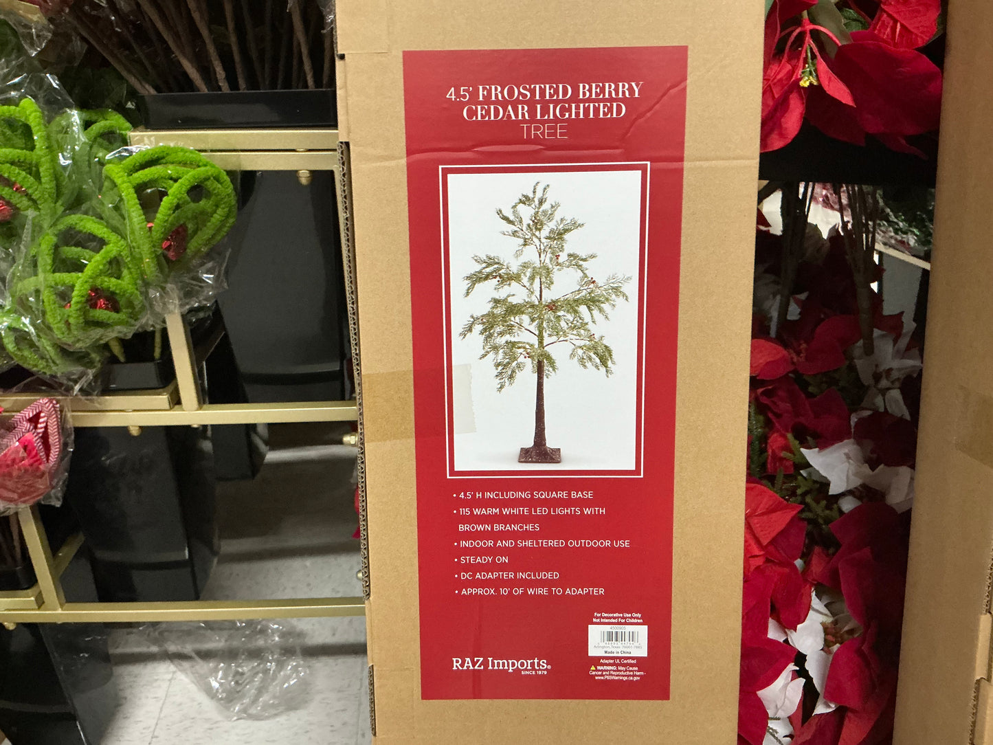 Frosted Berry Cedar Lighted Tree, 4500905
