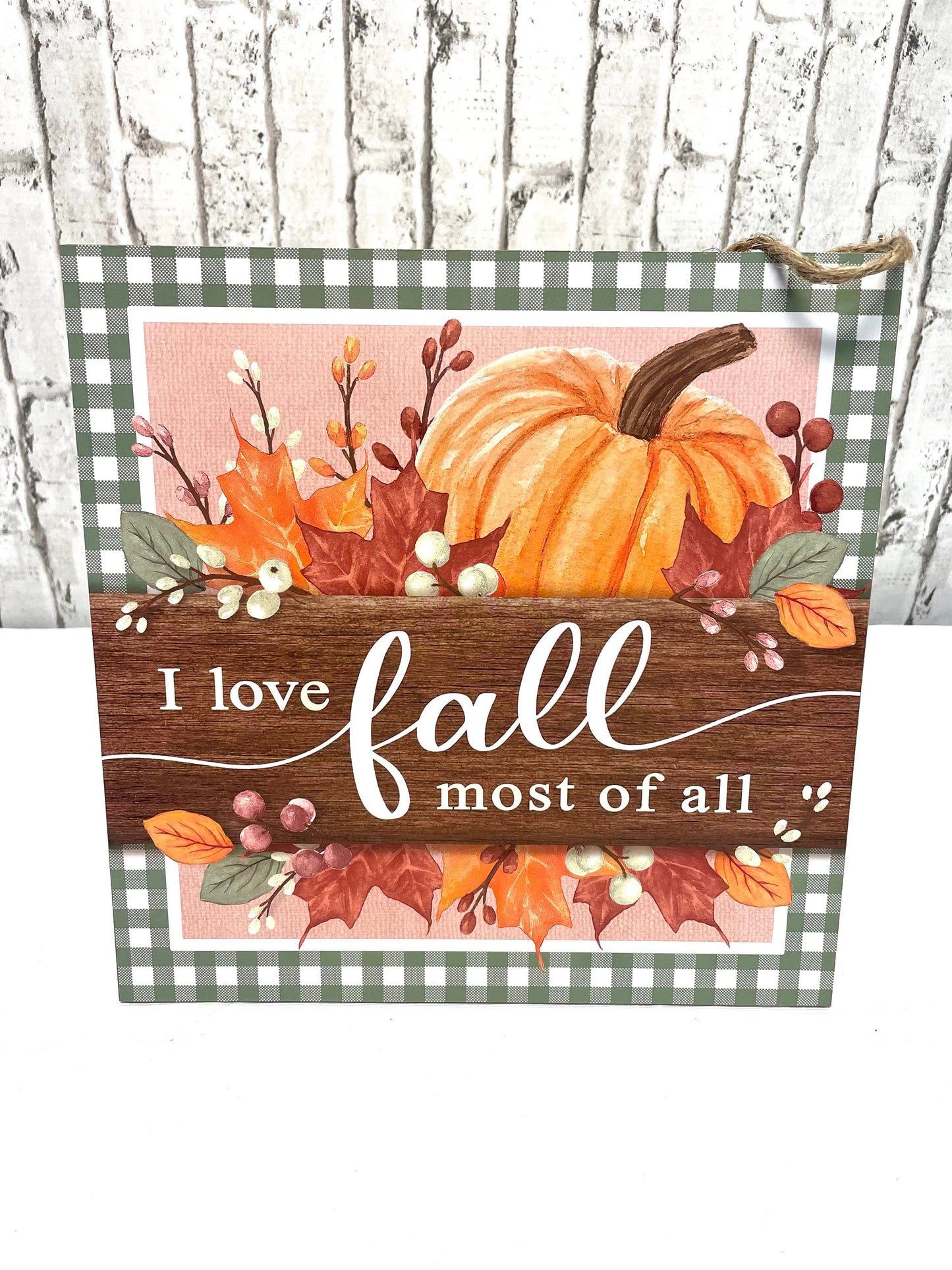 fall sign, AP7215, love fall most sign, love fall sign, wreath sign, fall wreath sign