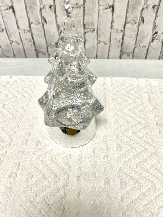 Christmas tree snow globe, lighted Christmas tree snow globe, tree snow globe, wedding gift, birthday gift, housewarming gift
