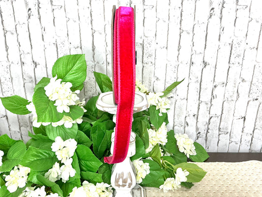 Hot pink velvet ribbon, D Stevens, 07-2271