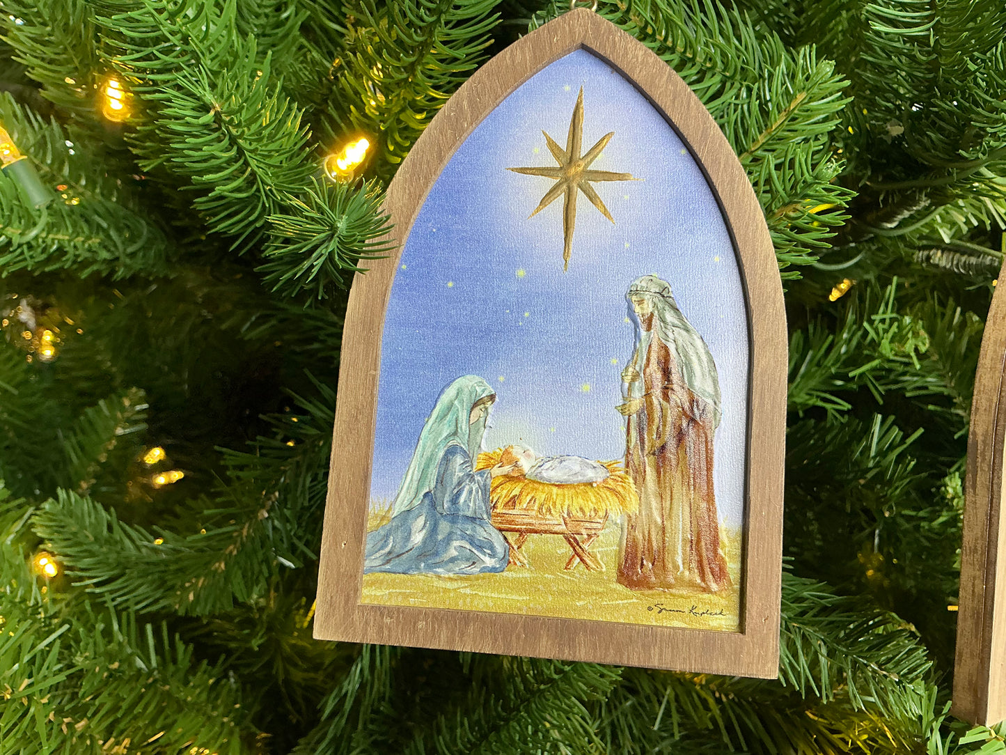 Wood Arch Ornament