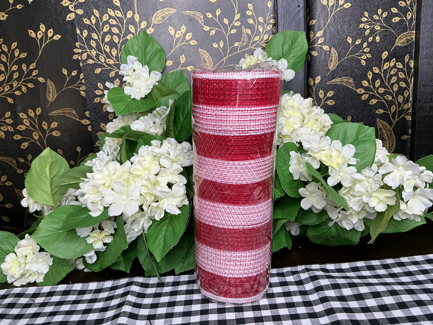Red/White Stripes Mesh