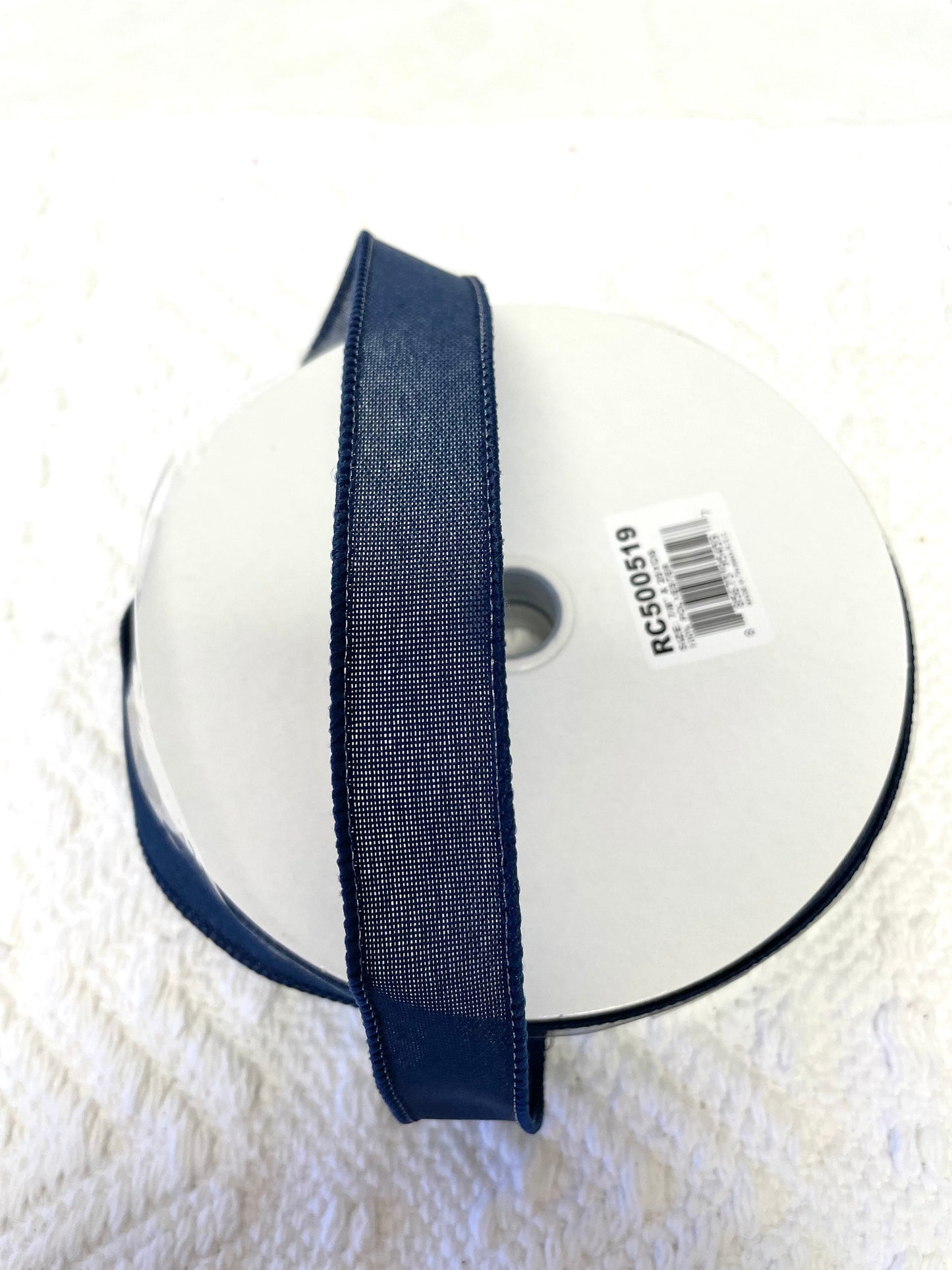 Navy burlap ribbon, 25 yard roll ribbon, navy ribbon, 7/8 ribbon, 7/8 navy royal burlap ribbon,RC500519