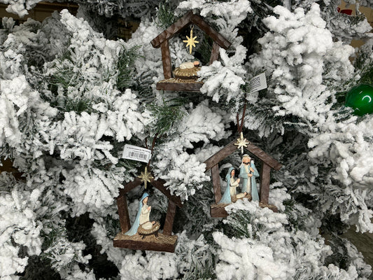 Holy family in stable Ornament, 9750563