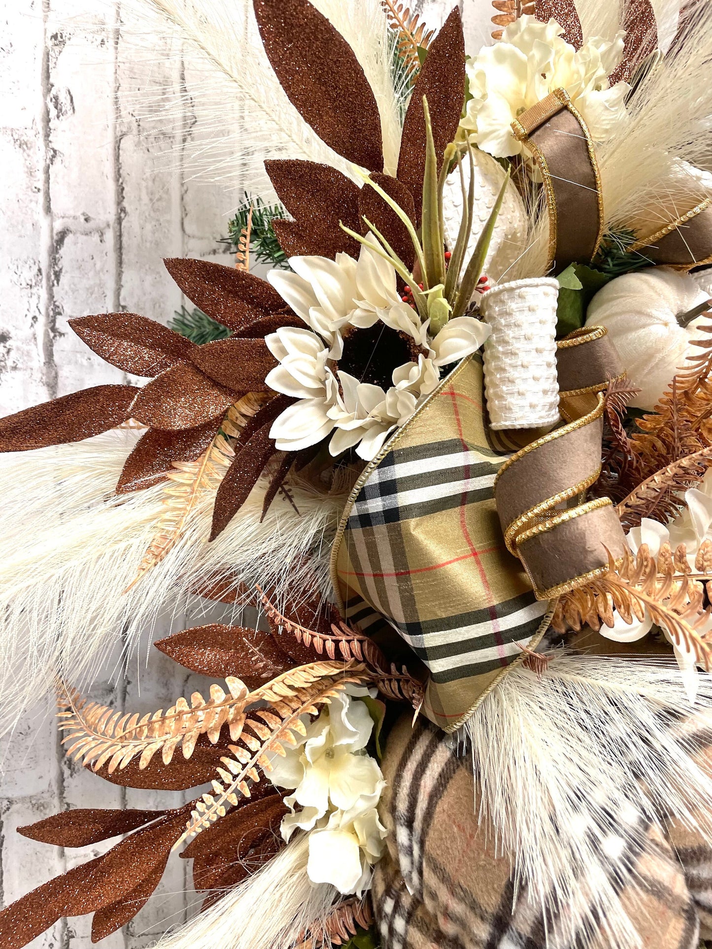 boho fall pumpkin wreath, boho fall decor, neutral fall boho wreath, neutral boho fall decor, fall pumpkin wreath, neutral fall decor, gift