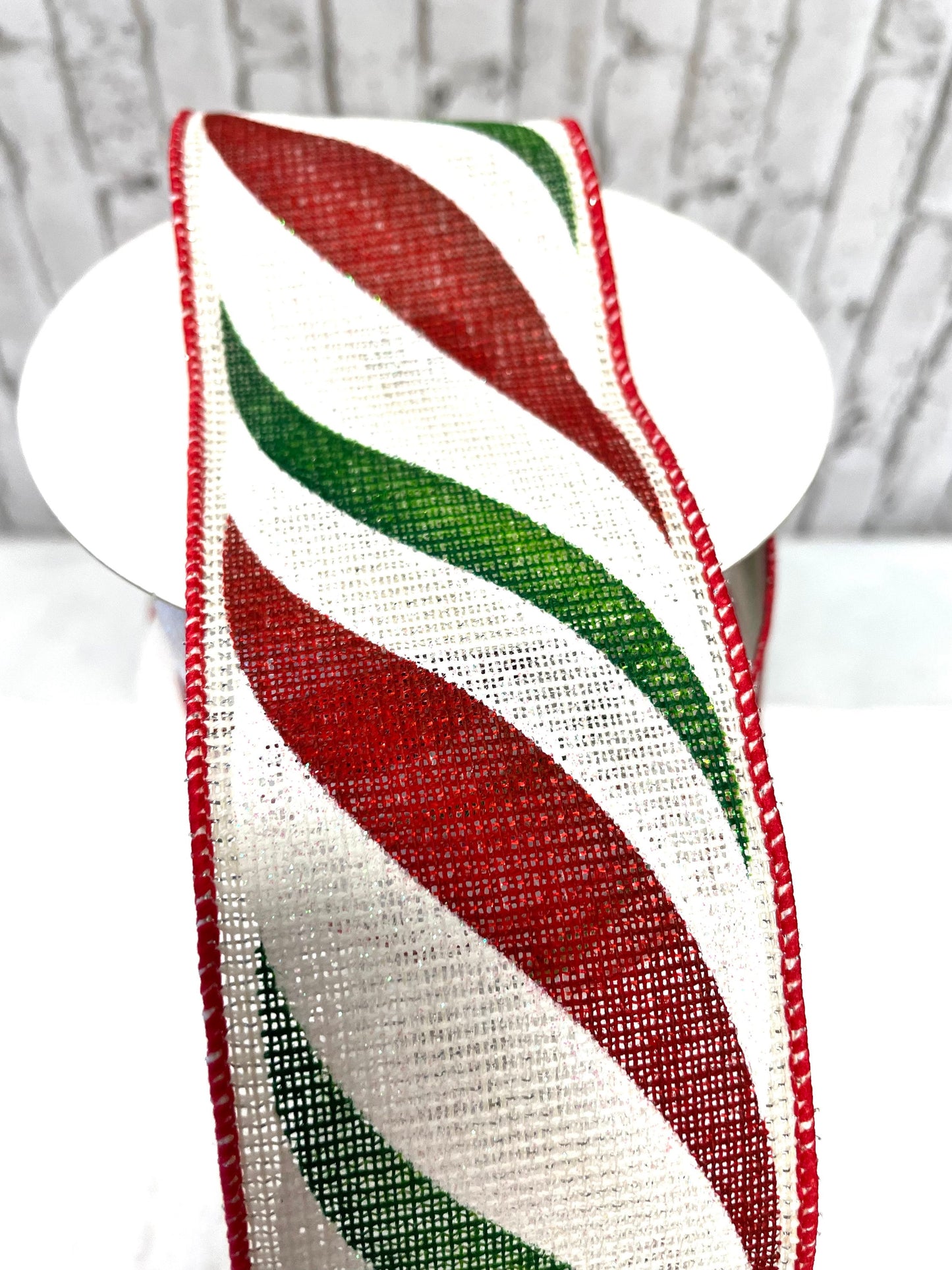 Christmas ribbon, holiday ribbon, candy theme ribbon, elf theme ribbon, RGE1051E9
