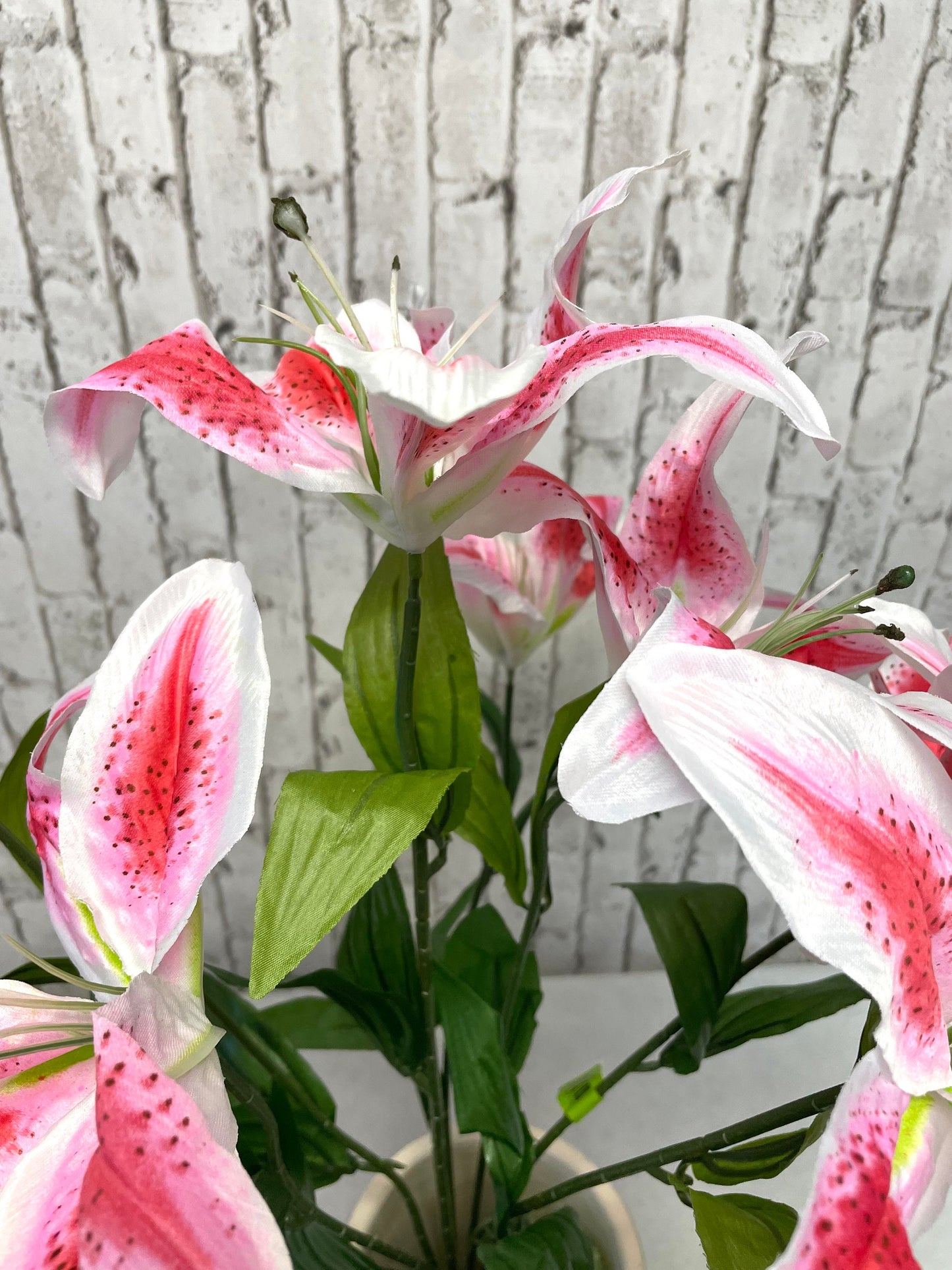 Lily bush, 35022RU, stargazer Lily bush, silk Lily bush, silk stargazer Lily bush, spring Lily bush