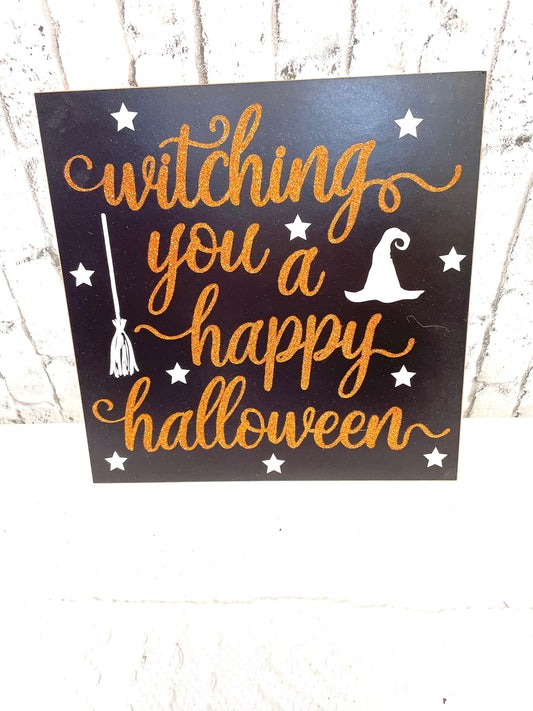 Halloween sign, witching you happy Halloween sign, AP8950,