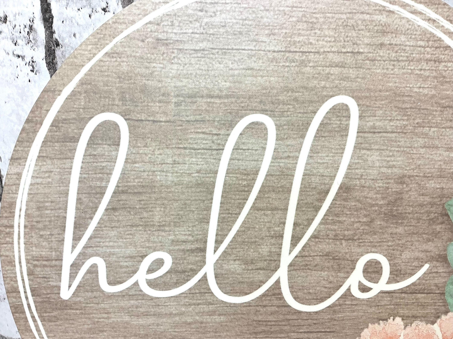 Hello Sign, Wreath Attachment, 12”, MD1014