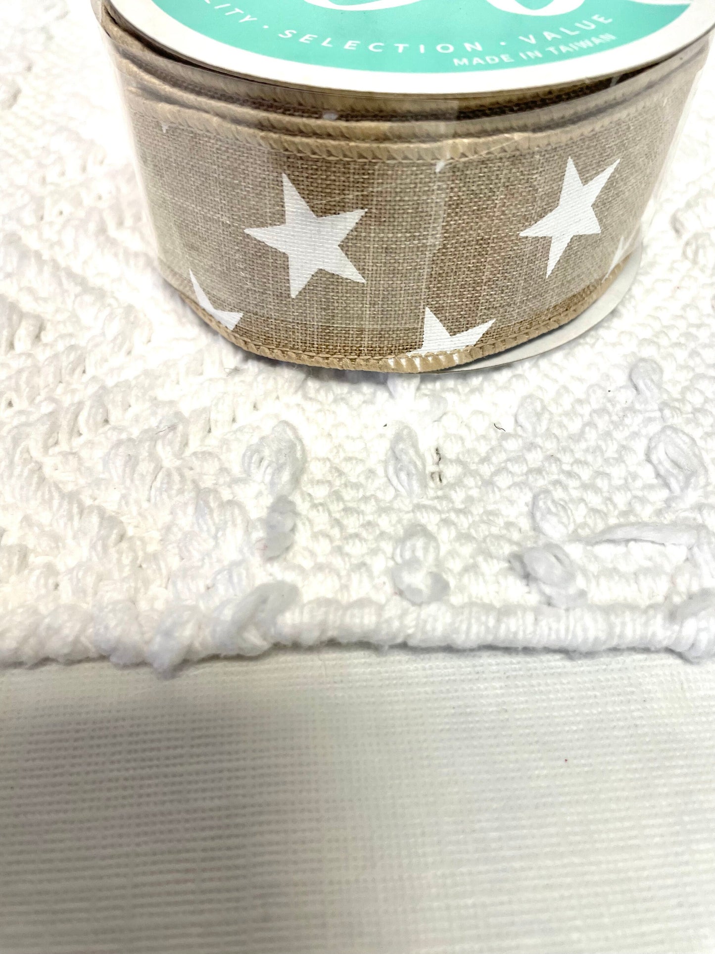 Patriotic star ribbon, burlap ribbon, RGA1115N2