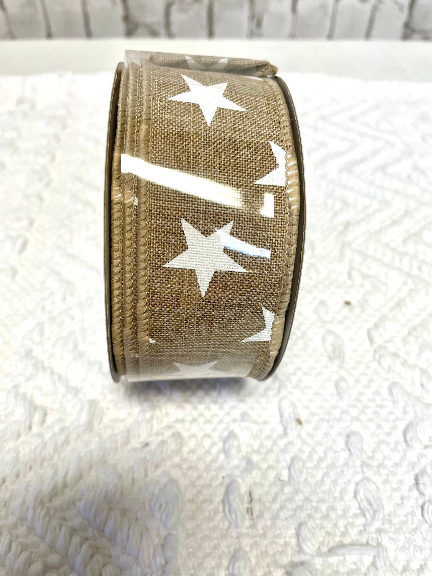 Patriotic star ribbon, burlap ribbon, RGA1115N2