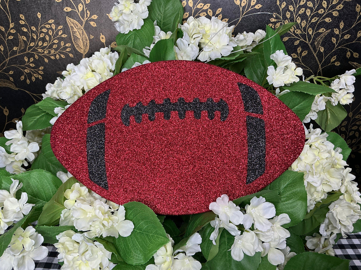 Red/Black Glitter Football