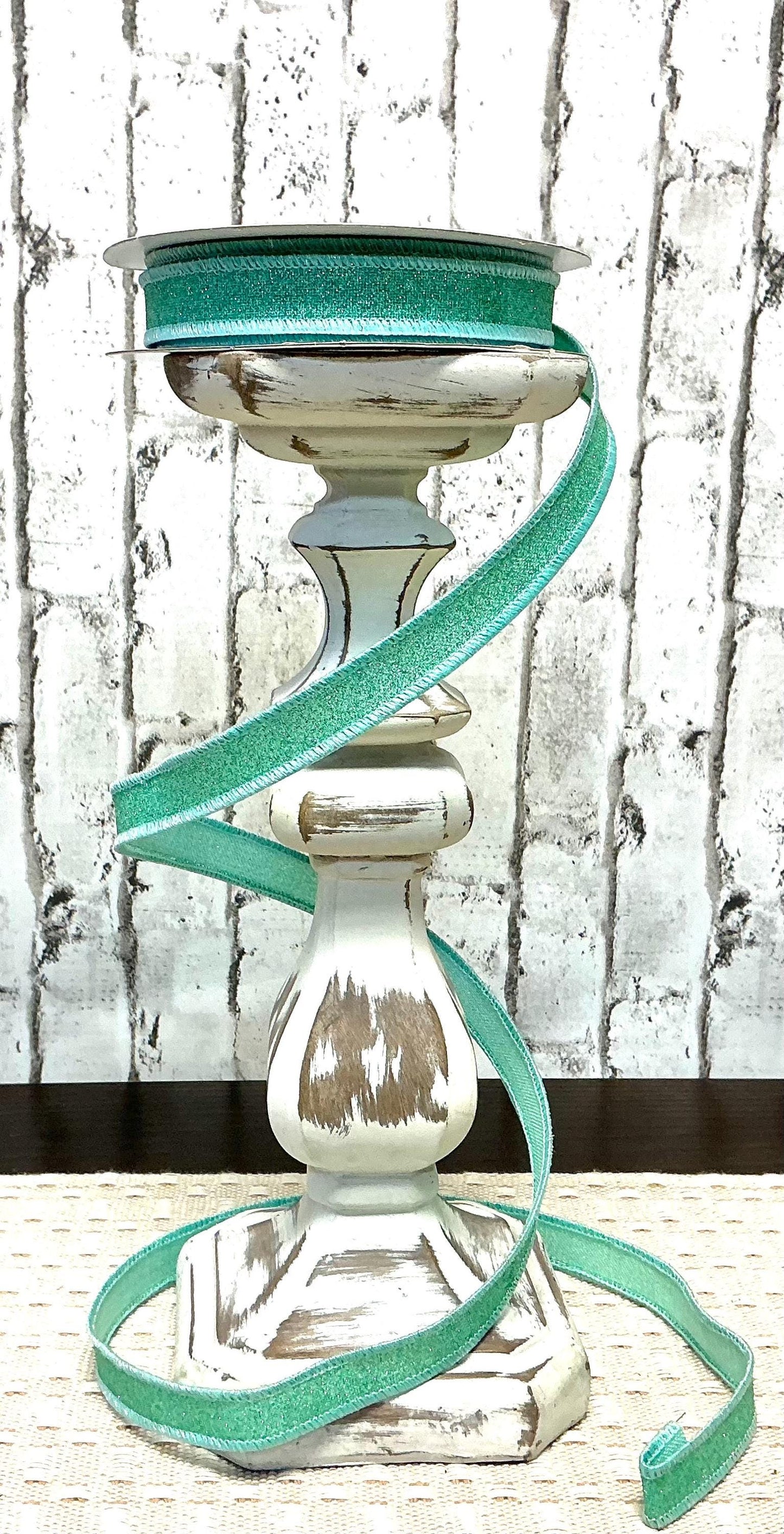 Mint Shimmer Ribbon, 5/8” x 10YD, Wired, RGF1096AN