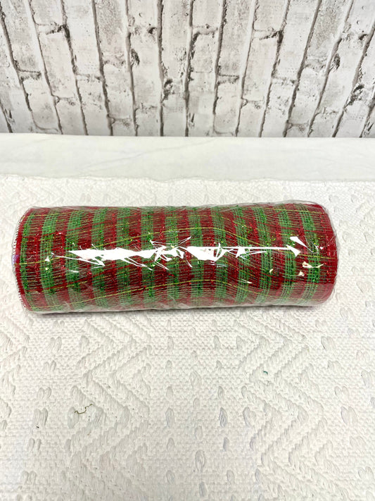 RY840934, red lime green mesh, laser foil check mesh