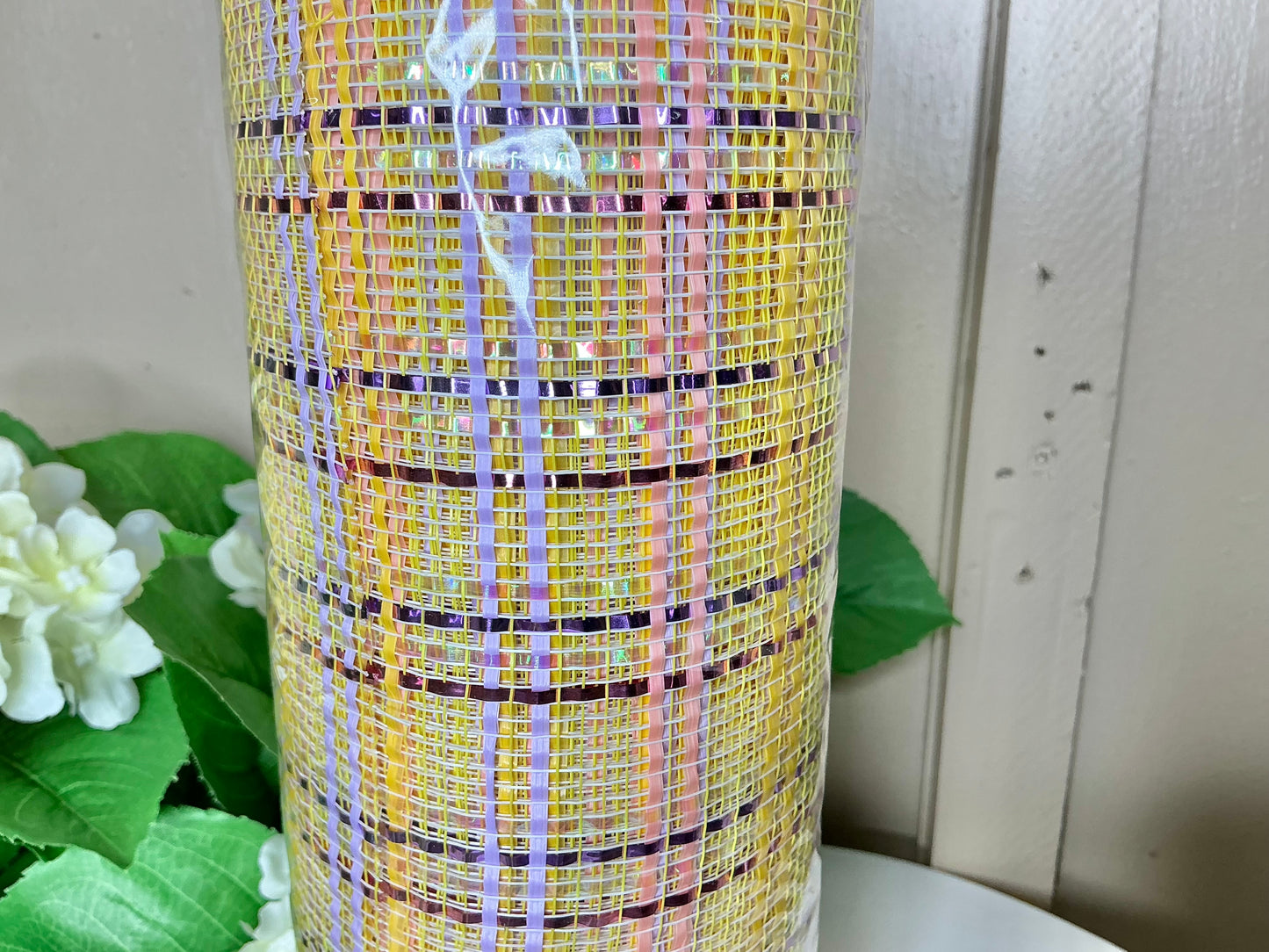 Yellow multicolor plaid mesh, RE1368HN