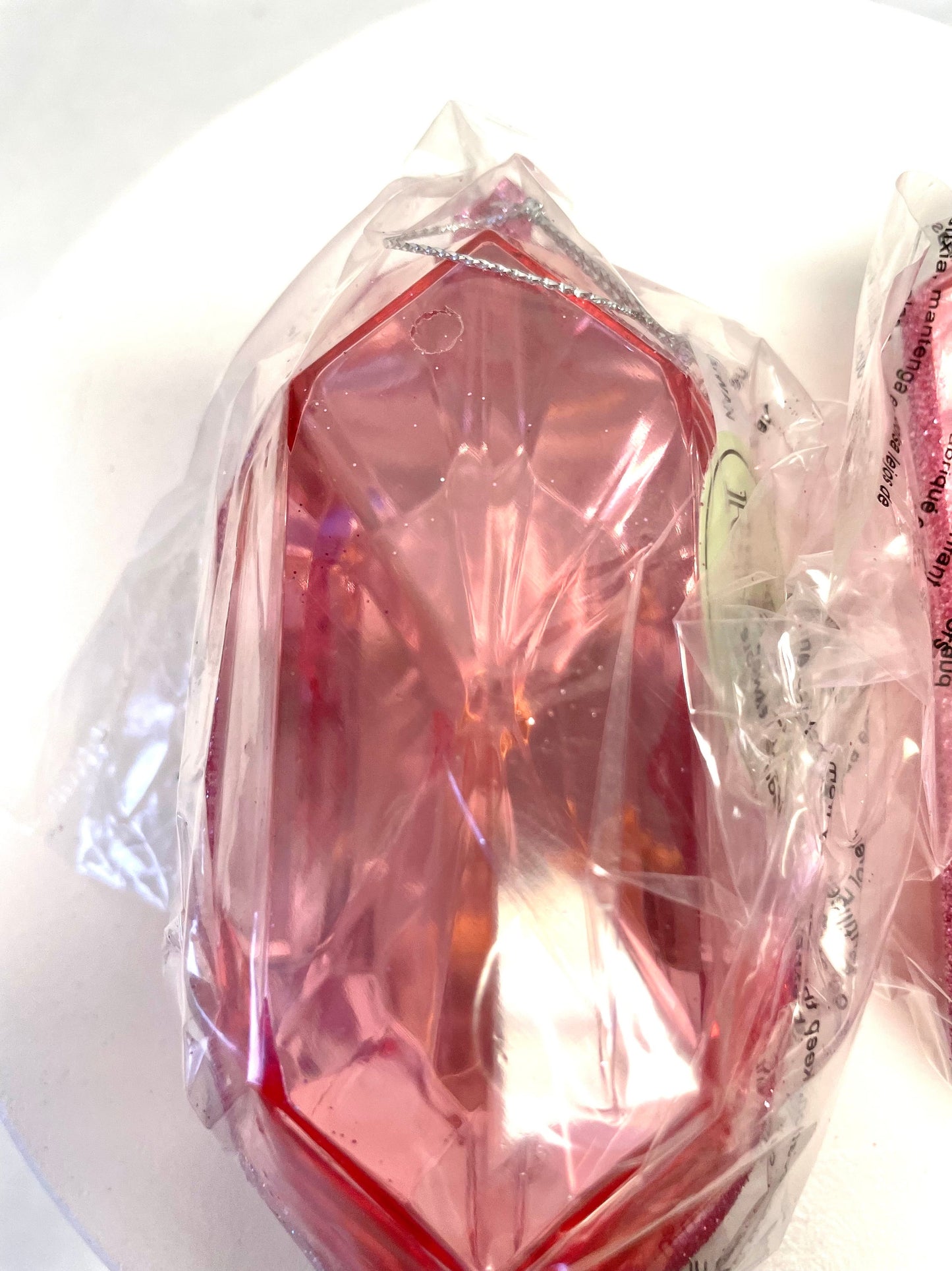 two pack 5 inch pink rectangle/oblong gems/jewels, MTX67414, pink gems, pink jewels, 5 inch gems, 5 inch jewels
