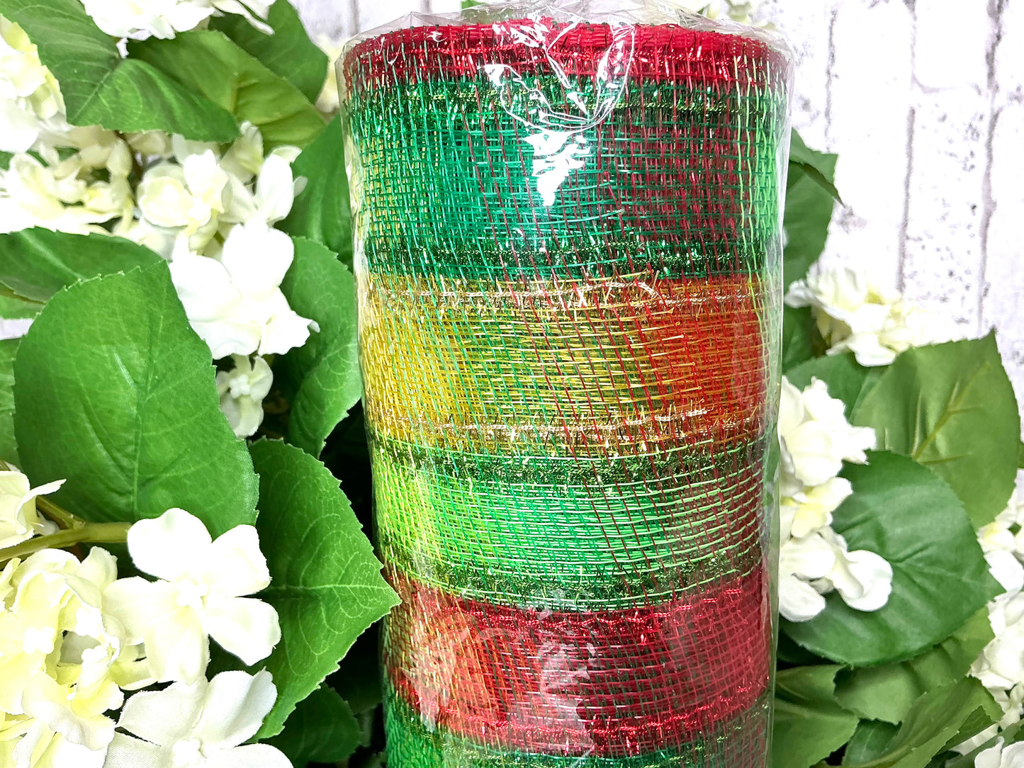 Red/Green/Gold tinsel mesh