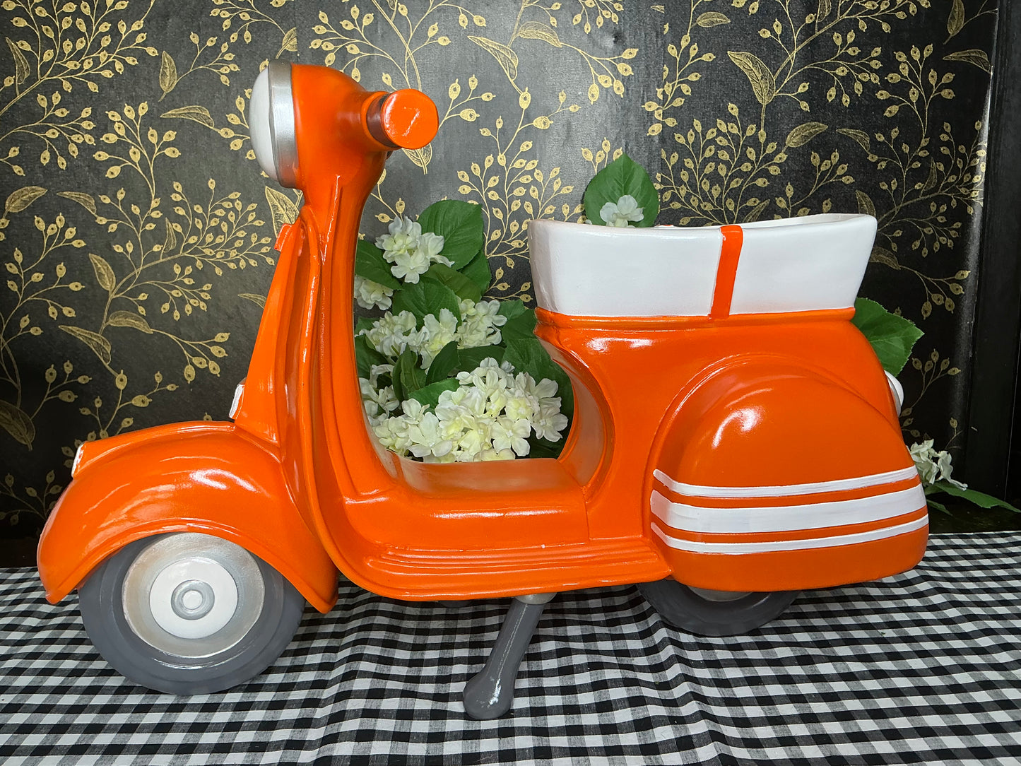 Orange Scooter Planter - 4610250