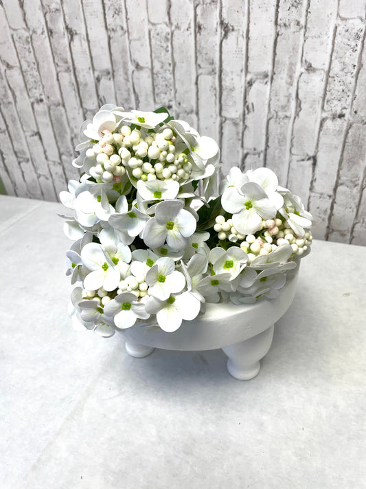 white hydrangea berry bundle, MTF23873, hydrangea bundle, silk florals, spring flowers, summer florals
