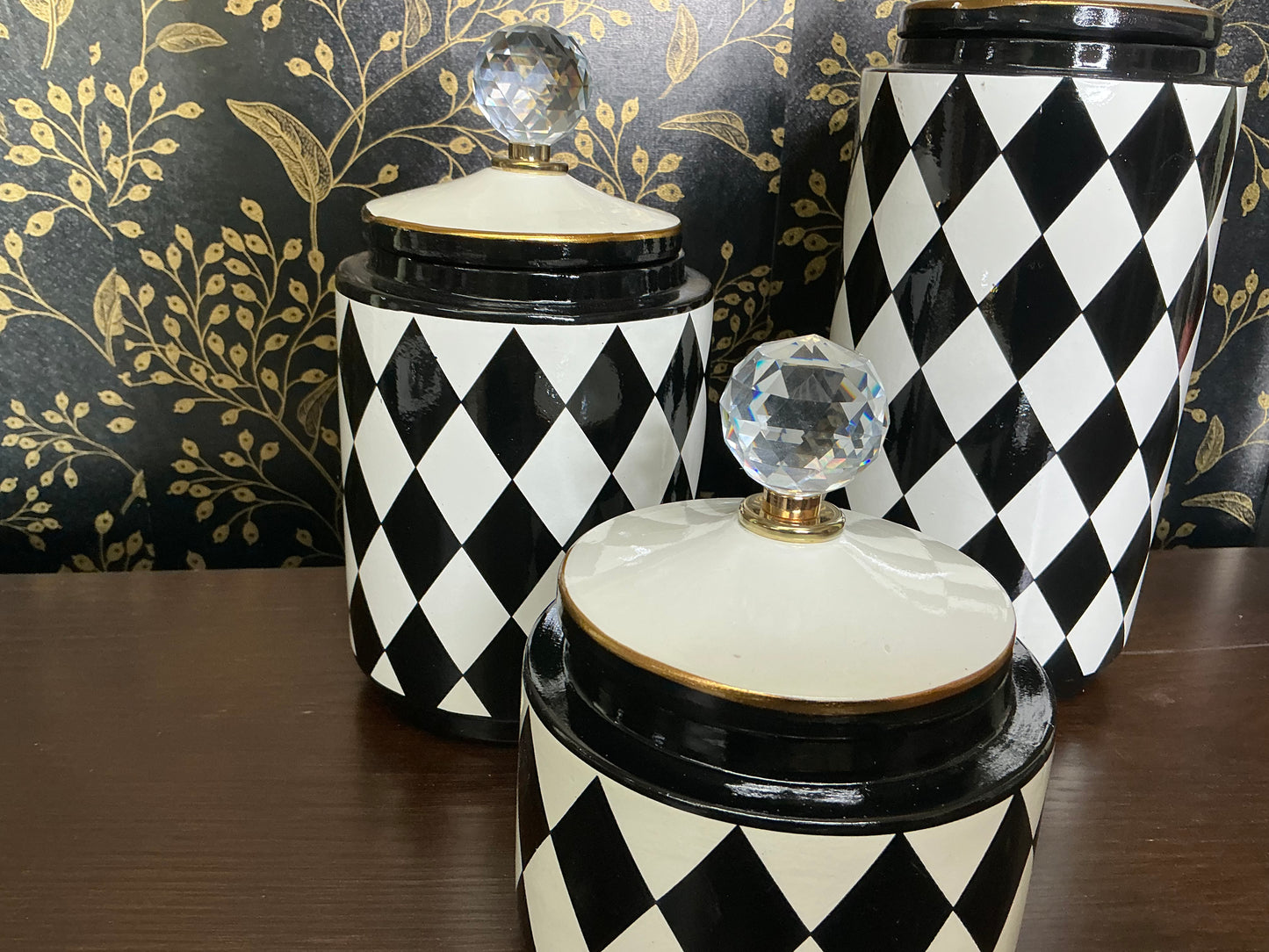 Harlequin canister set, Mark Roberts