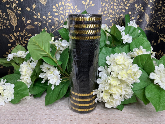 Black mesh with metallic gold stripes, RY8516F8