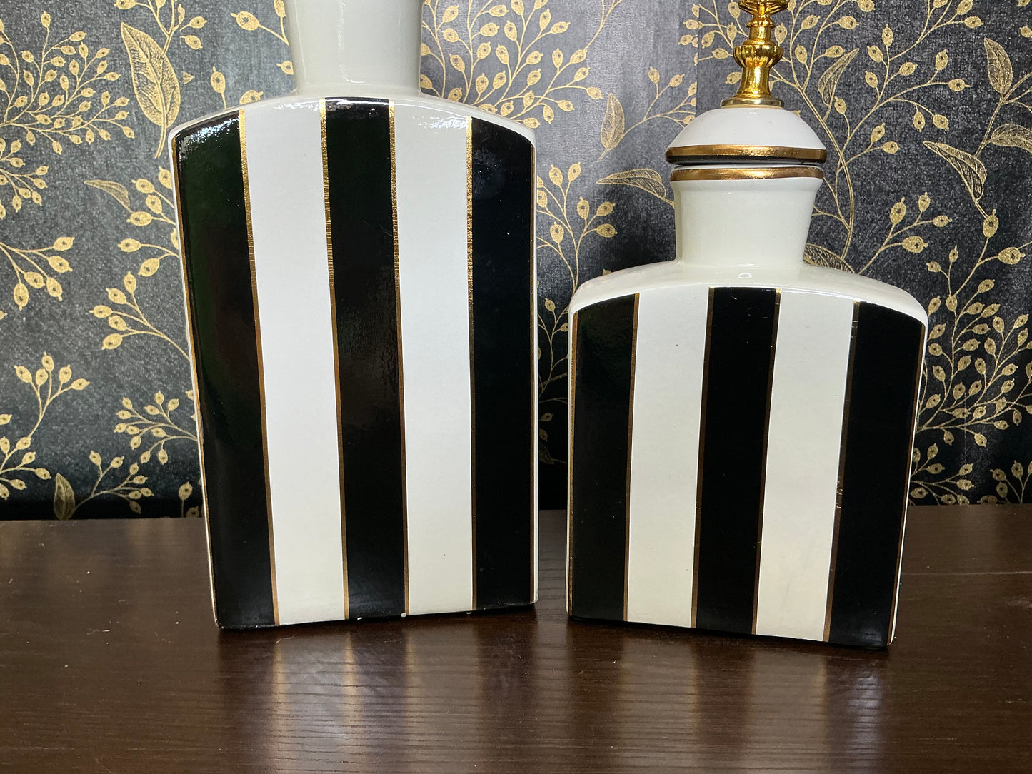 Black and White Stripe Jars, Mark Roberts