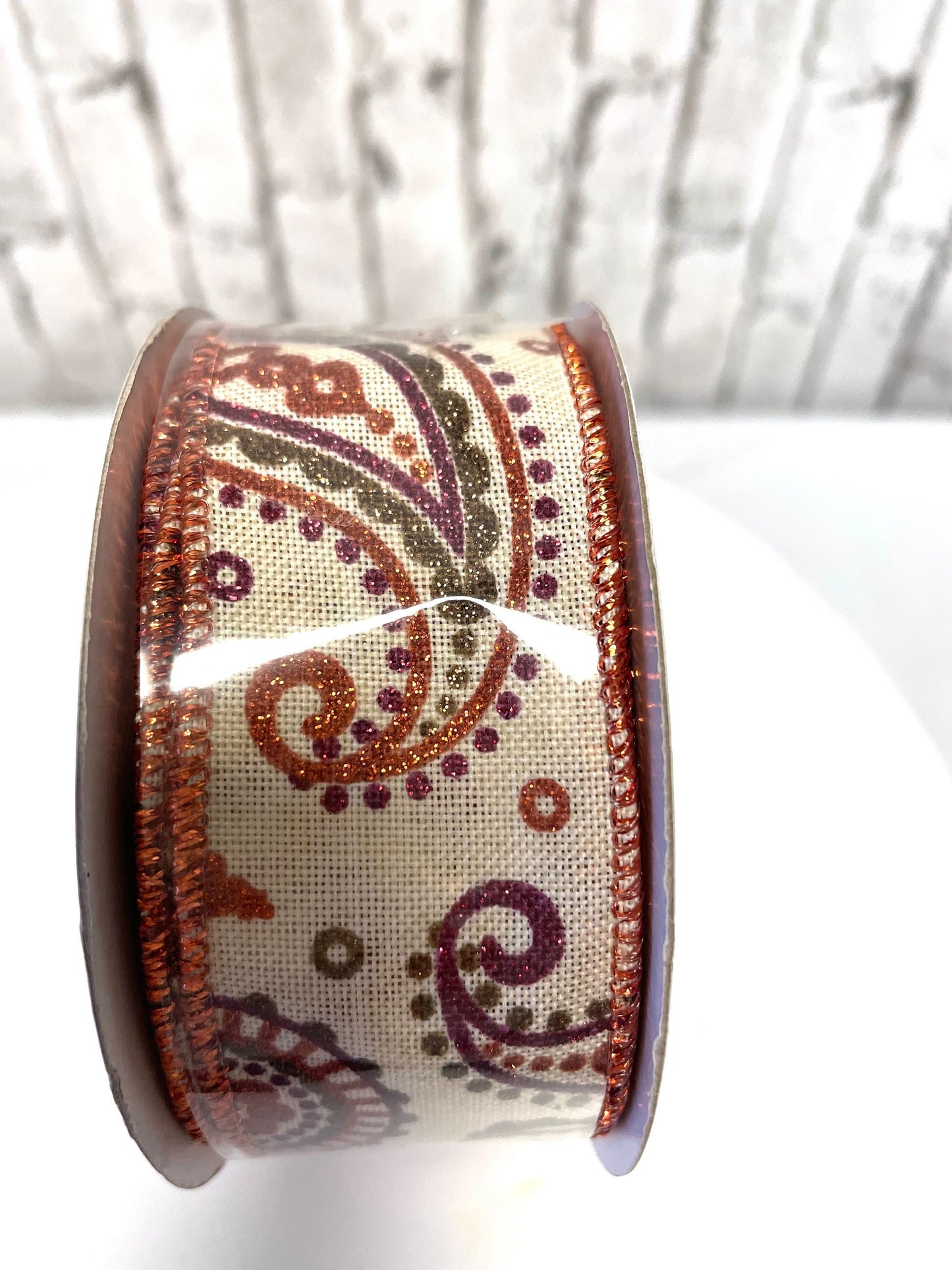 fall paisley ribbon, RGC137538, fall ribbon, paisley ribbon