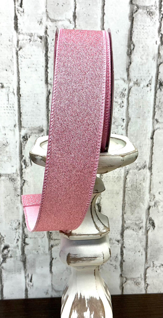 Light pink Shimmer Ribbon, 1.5” x 10YD, Wired, RGE178915