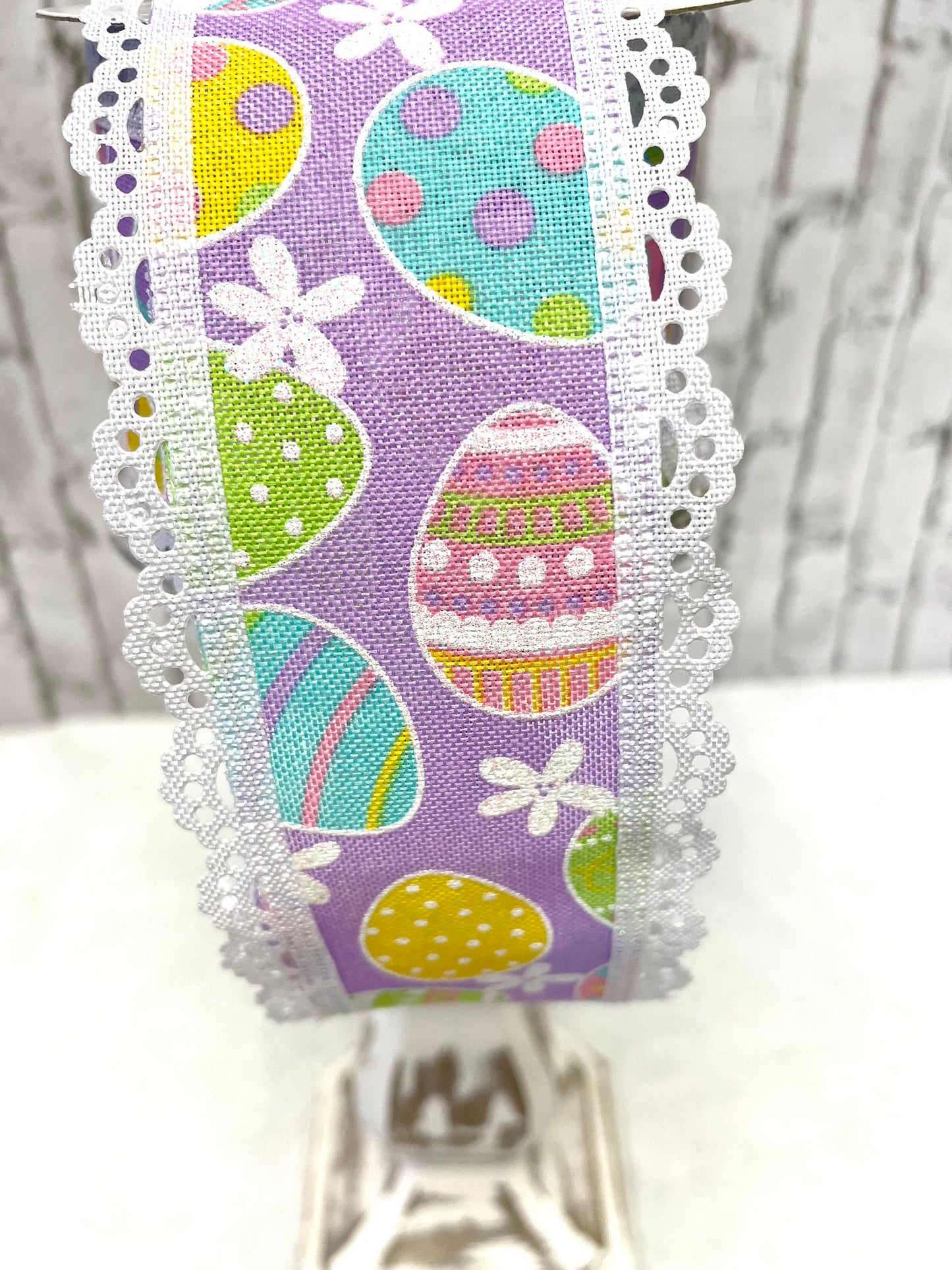 Easter egg ribbon, RGA858373, Lavendar Easter ribbon