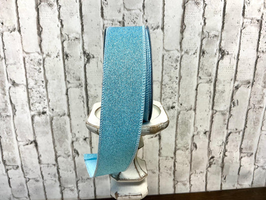 Pale Blue Shimmer Ribbon, Wired, 1.5” x 10YD, RGE1380H1