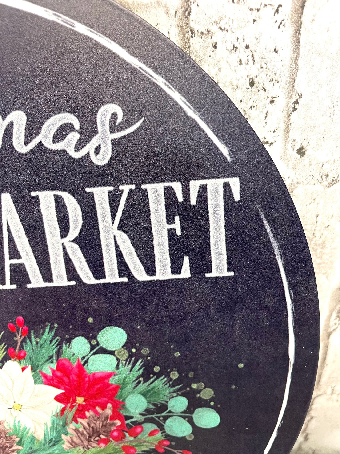 MD0996, Christmas Flower Market wreath sign