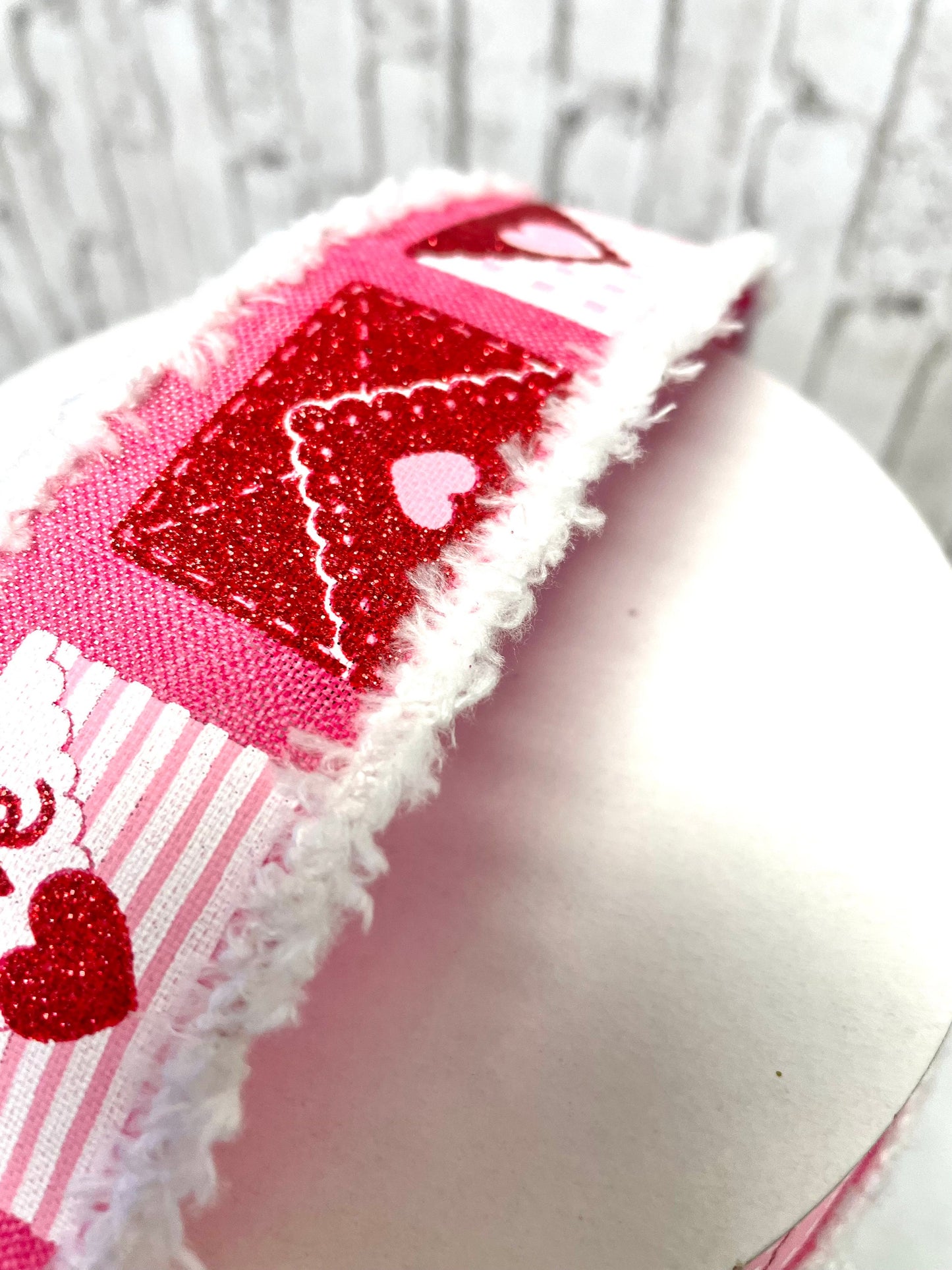 Valentines Day love letter ribbon with drift edge, RGO813311