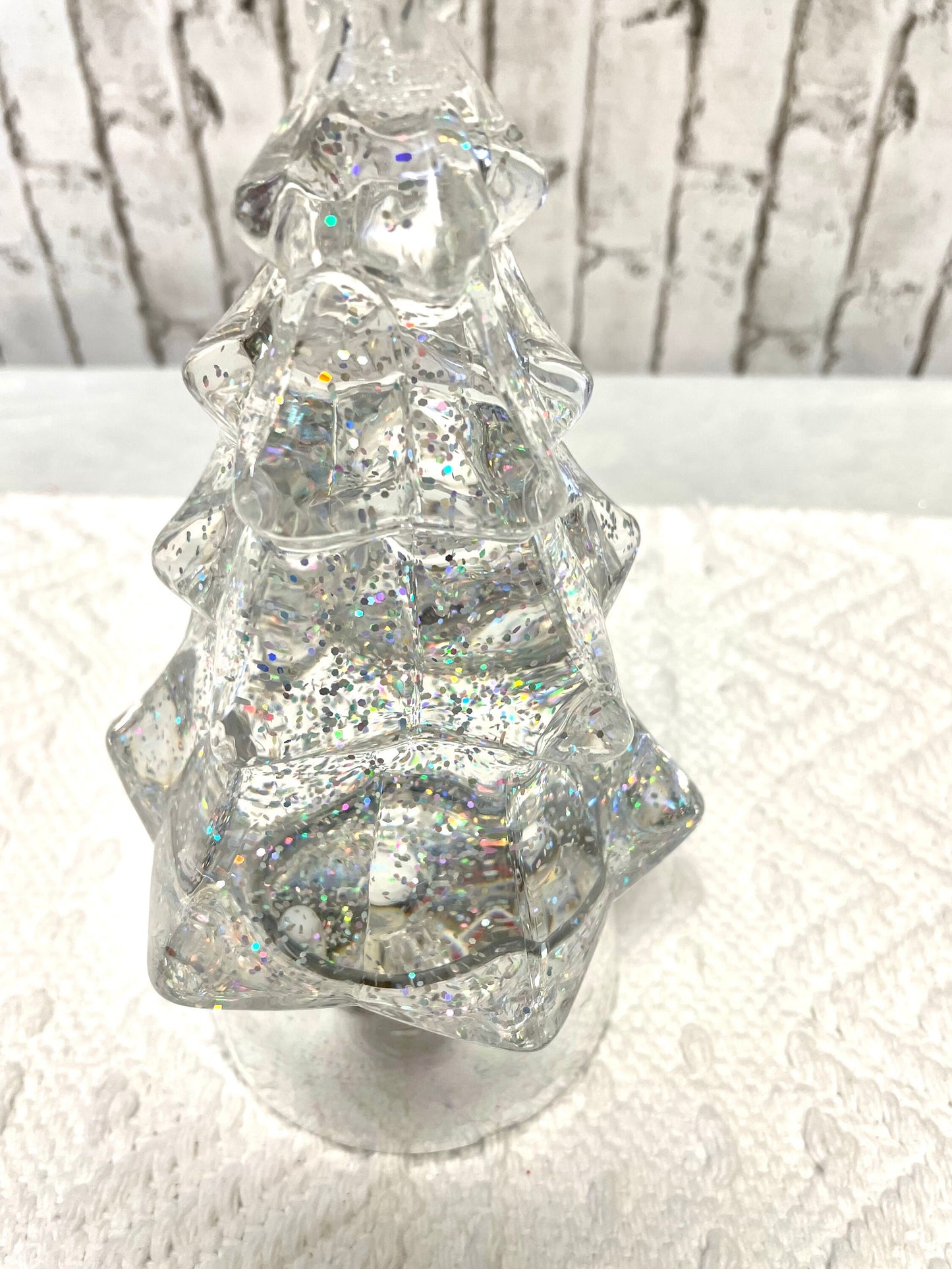 Christmas tree snow globe, lighted Christmas tree snow globe, tree snow globe, wedding gift, birthday gift, housewarming gift
