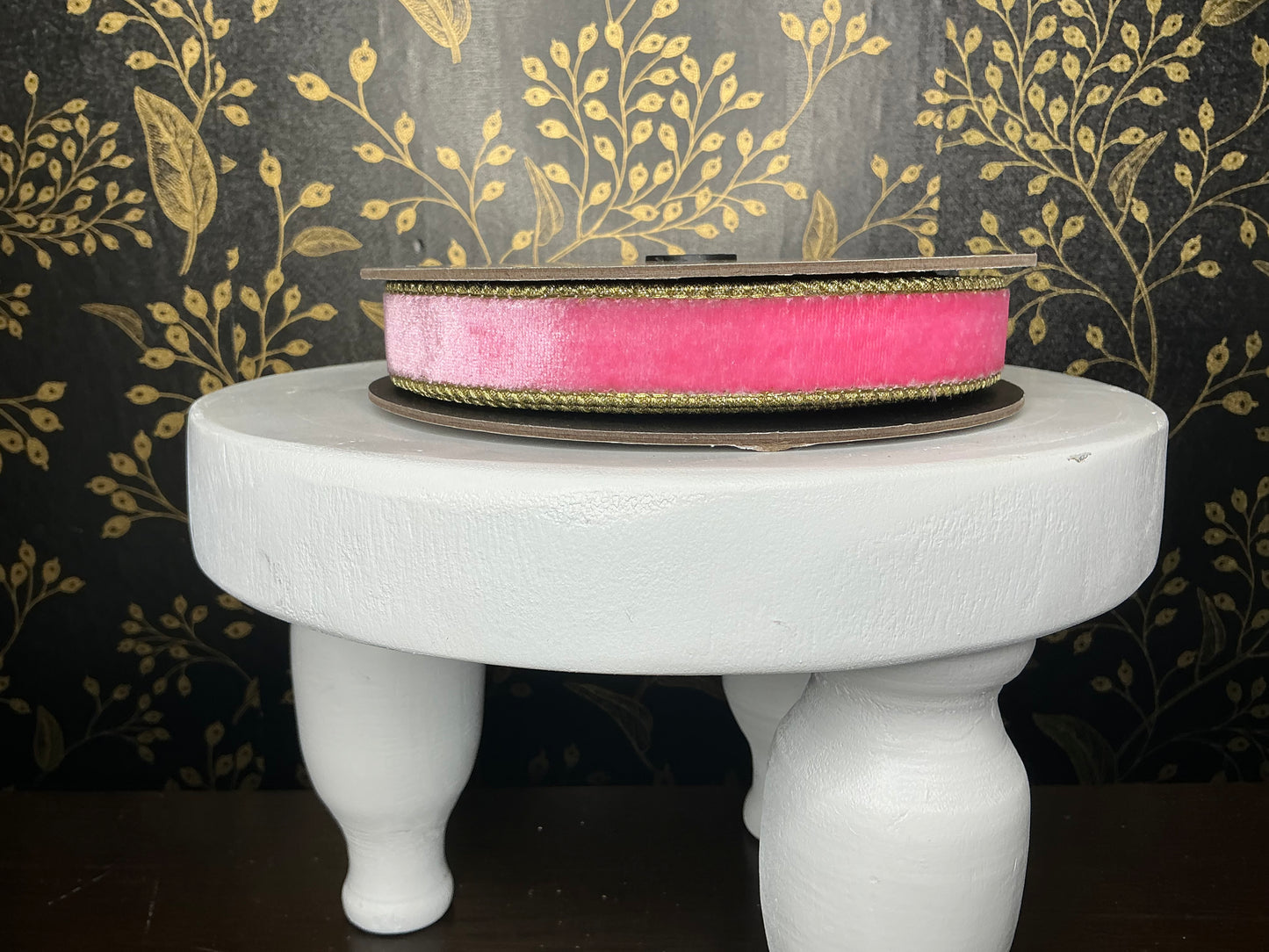 Hot Pink Velvet Ribbon - d stevens