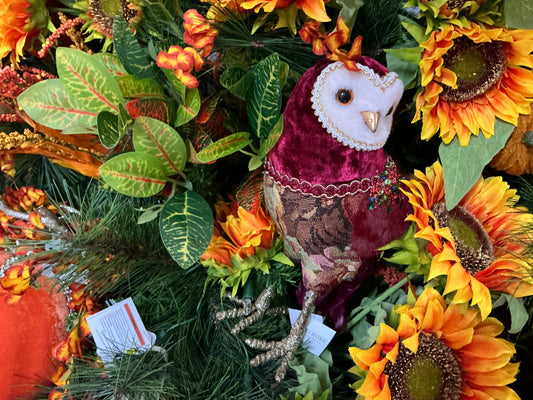 Owls, Burgundy, 91317