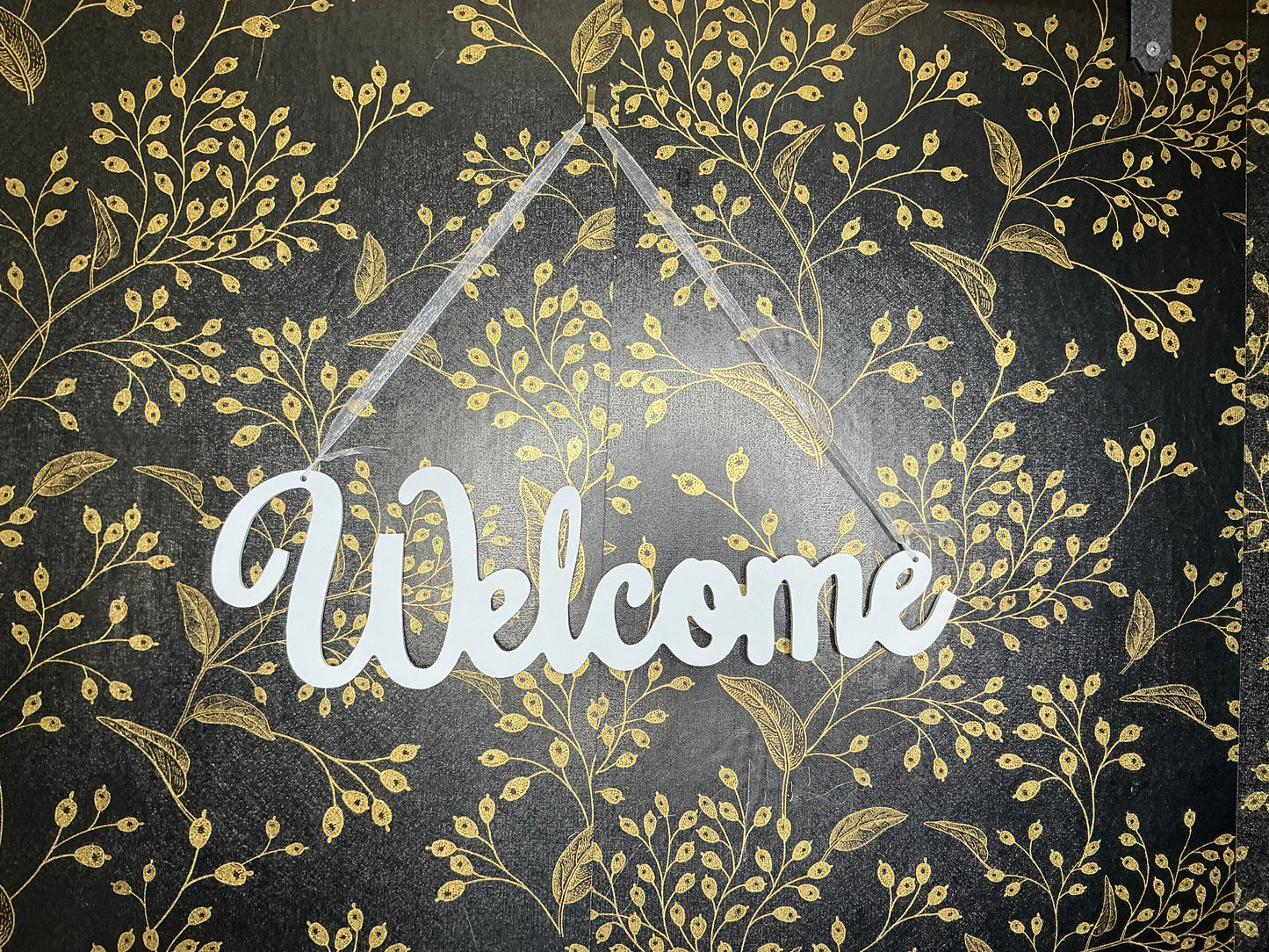 Welcome Sign, Wreath Attachment