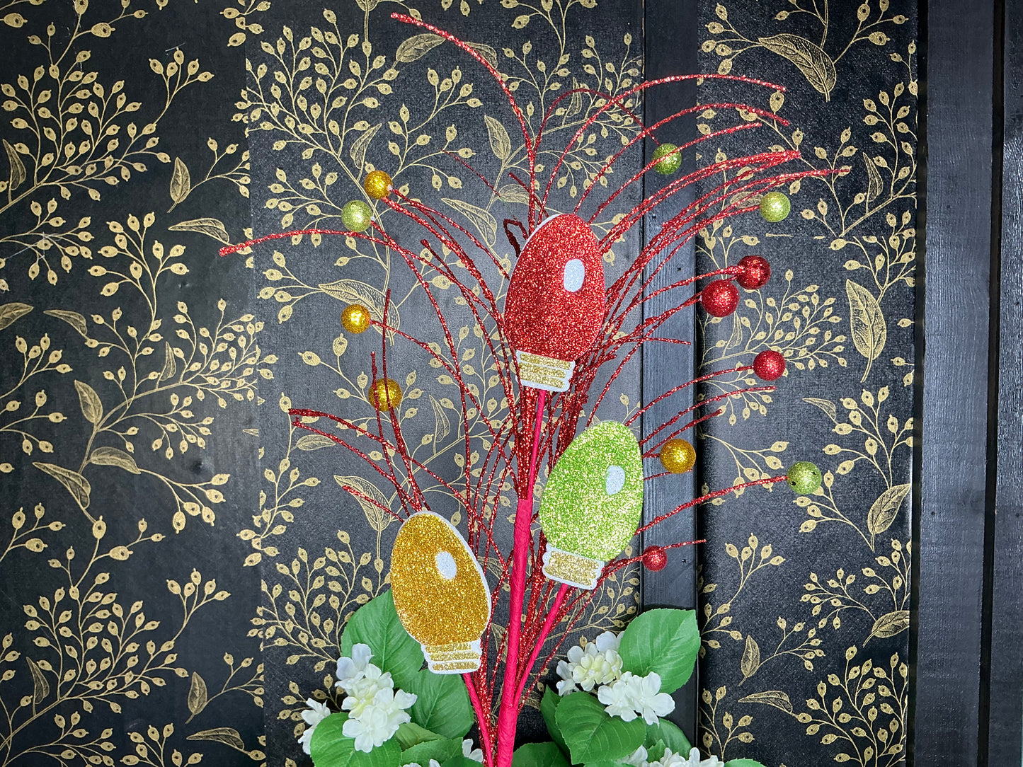 Christmas light bulb spray