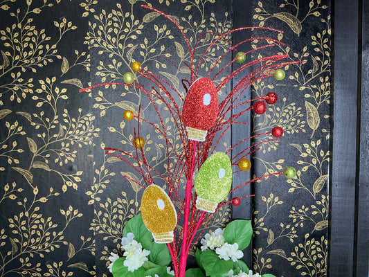 Christmas light bulb spray