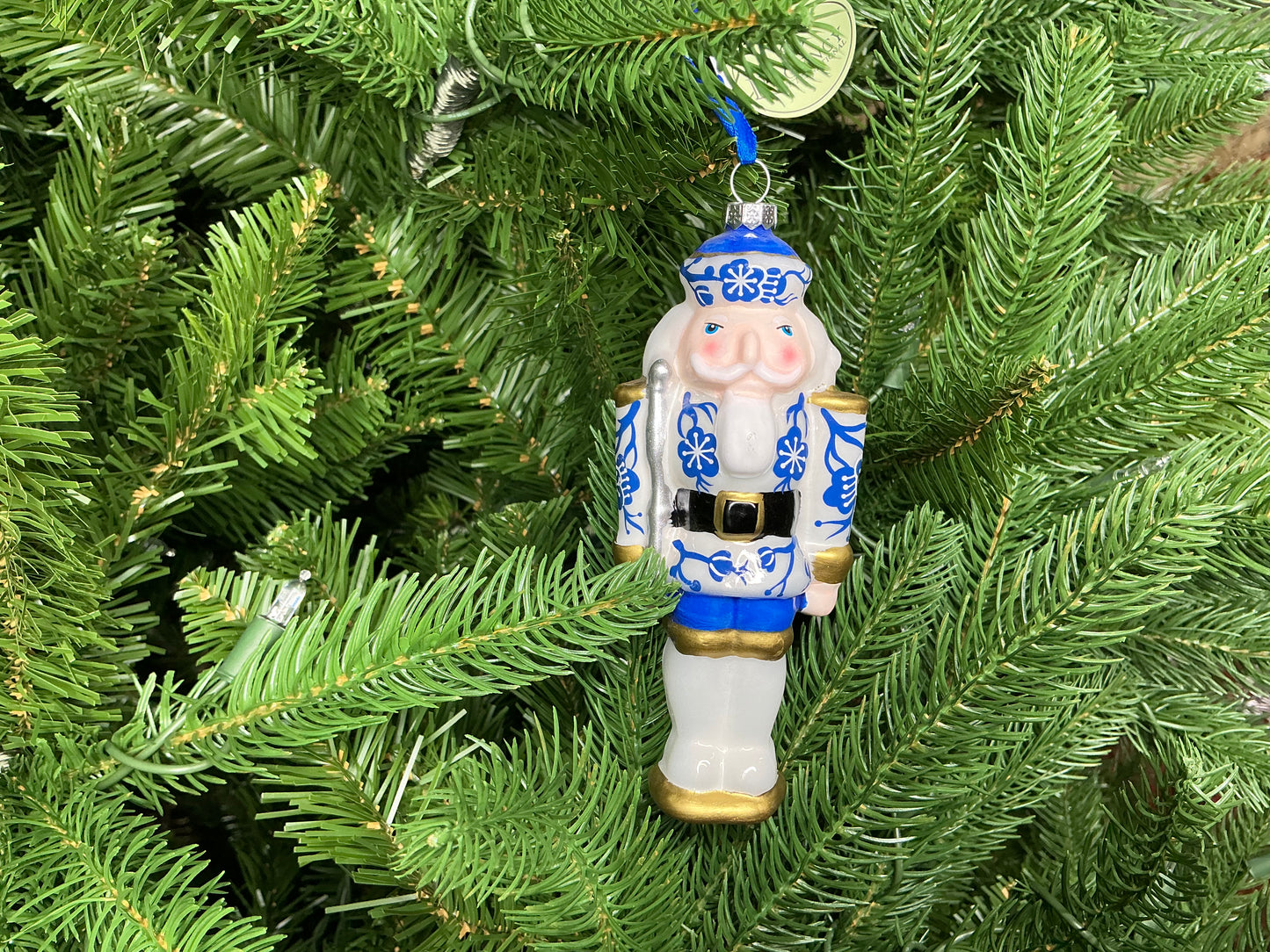 Blue and White Nutcracker Ornament, MTX76948