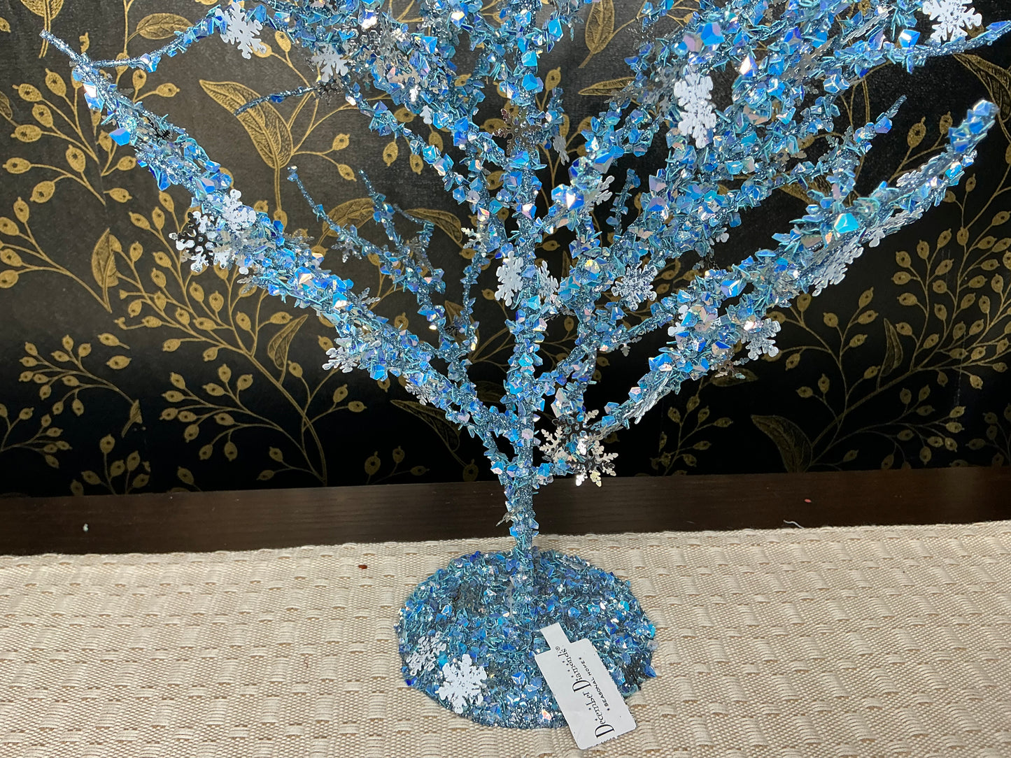 Blue glitter tree, December diamond, 79-79380