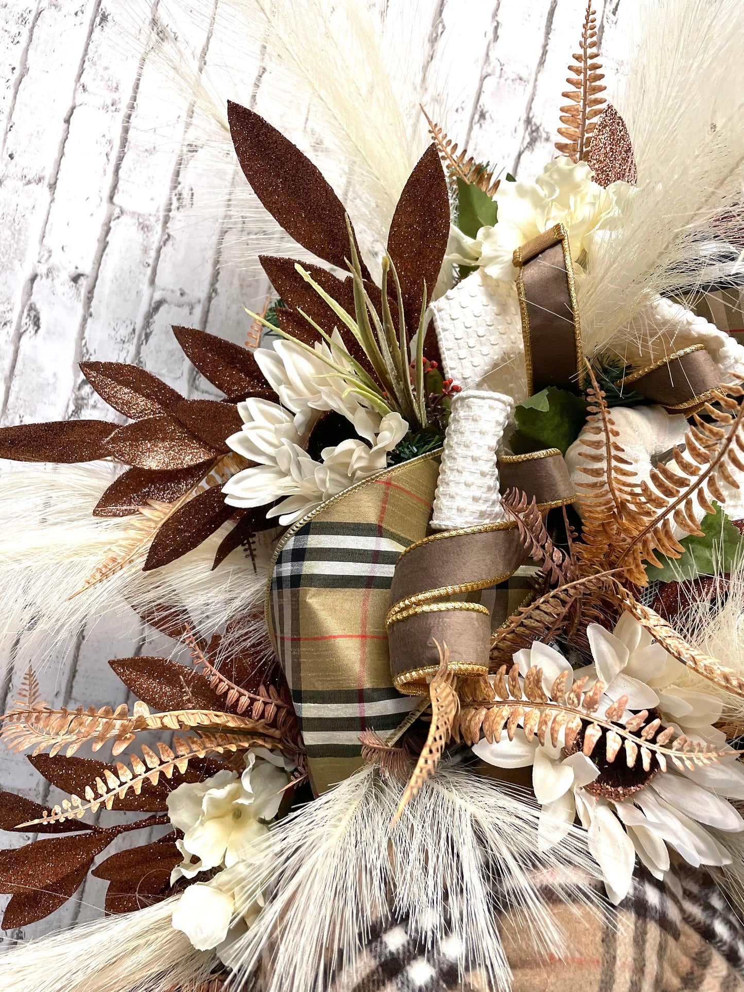 boho fall pumpkin wreath, boho fall decor, neutral fall boho wreath, neutral boho fall decor, fall pumpkin wreath, neutral fall decor, gift