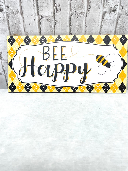 Bee sign, bee happy sign, spring bee sign, AP8492