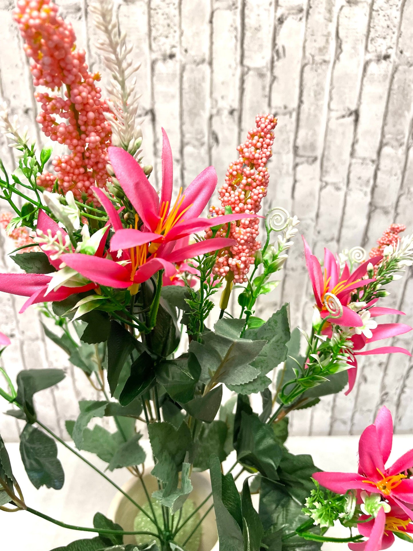 Pink foxtail bush, 62409PK, foxtail bush, spring silk flower bush, pink silk flower bush, fliller silk flower bush, filler bush