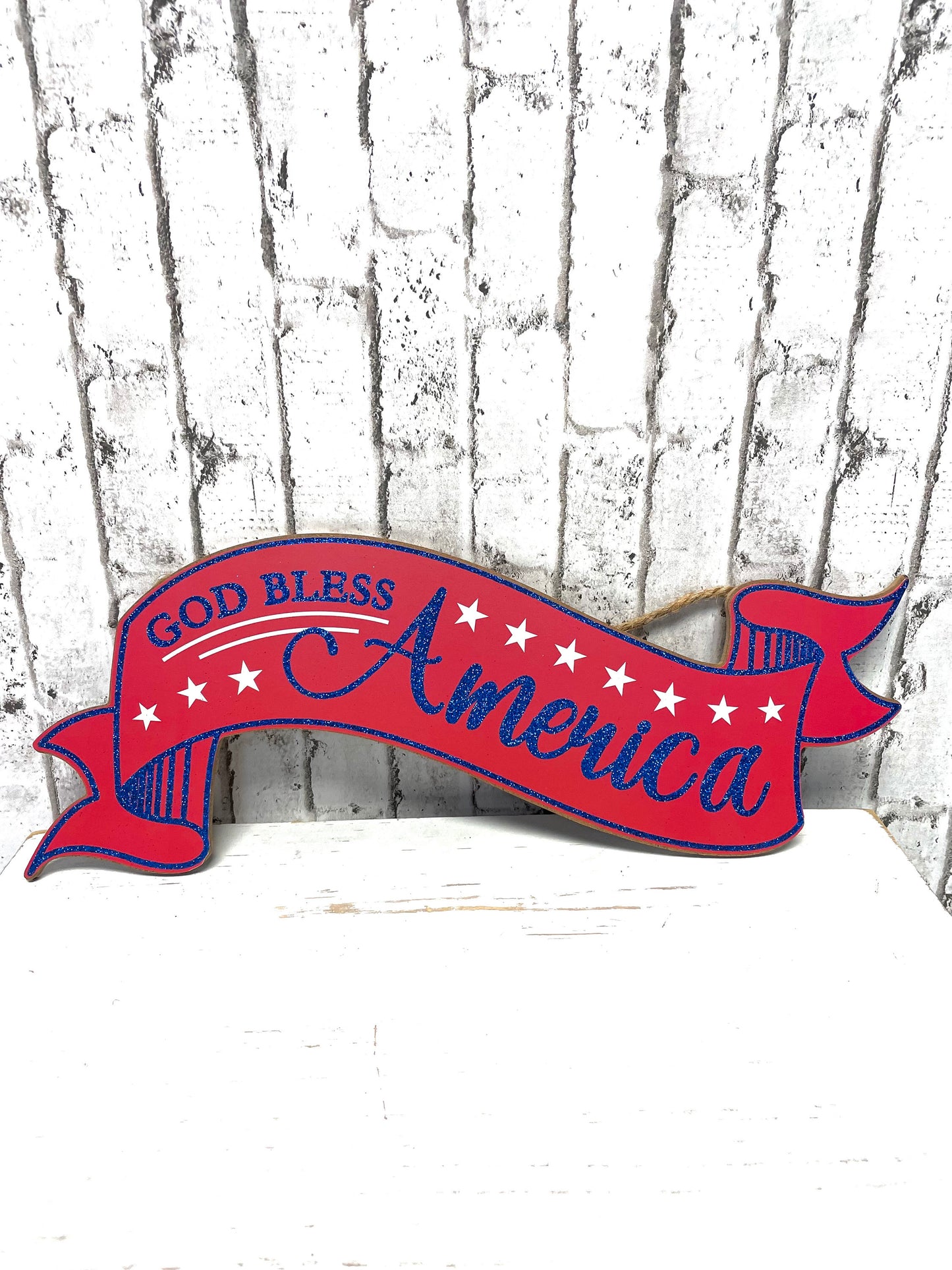 American banner sign, AP8866, wooden American sign, patriotic sign, summer sign