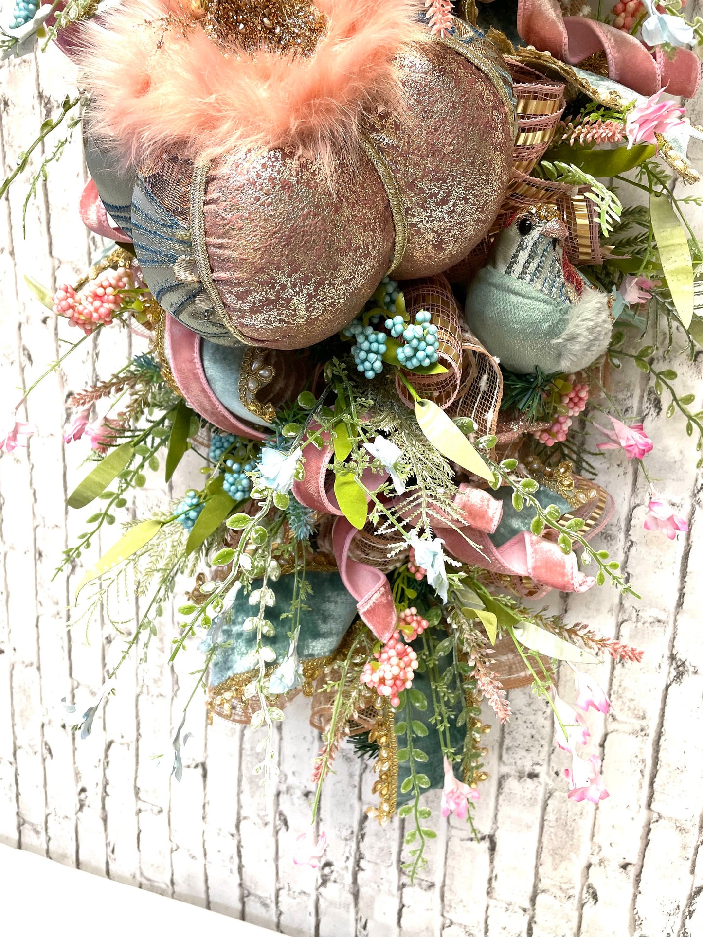 Elegant fall swag, elegant door swag, unique swag, fall swag, pink fall swag, elegant wall swag, elegant fall decor,shipping included