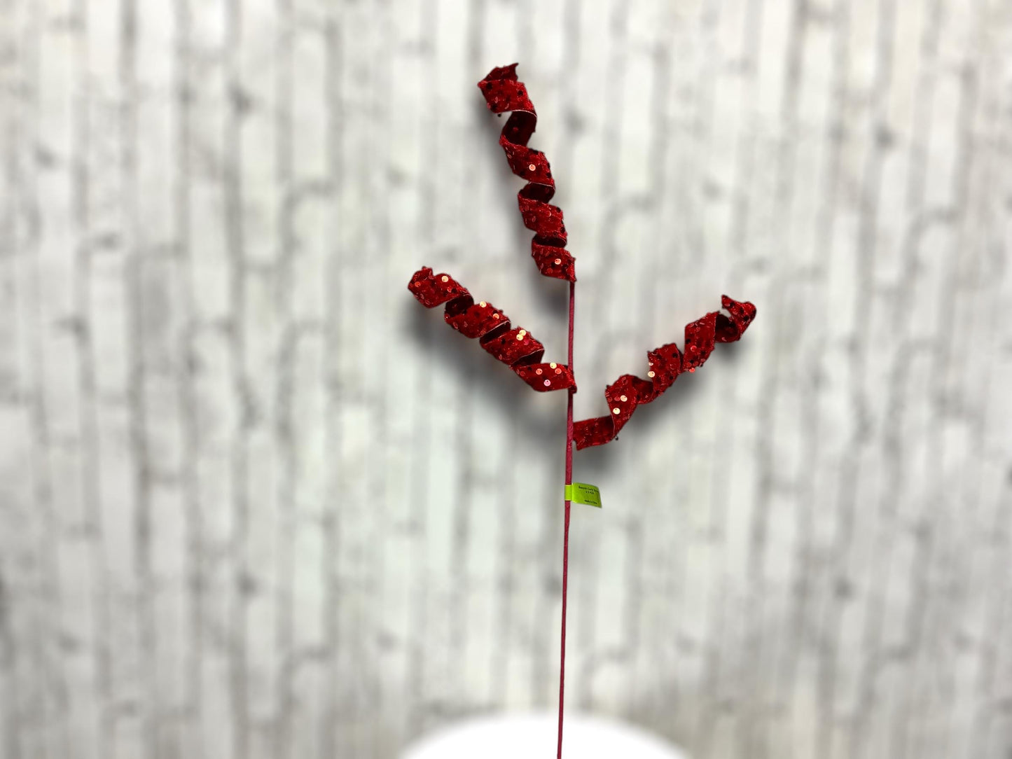 Red Sequin Curly Spray, 85998RD